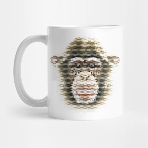 Geometric Animal Chimpanzee by Rebus28